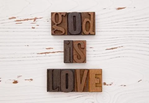 God is Love Foto stock