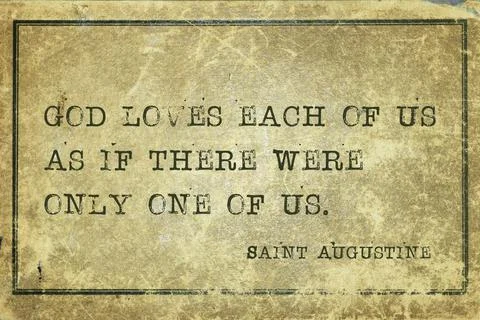 God love Saint Augustine Illustrazione stock