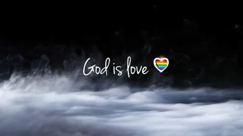 God Is Love text with Beautiful background 3D Seamless footage 4K Stock Footage 146500745