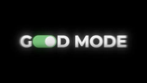 GOD MODE 3D Text Animation with Toggle Switch On/Off, Unlimited Possibilities Stock Footage 332203438