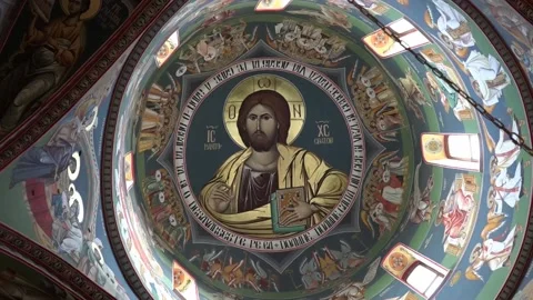 God in ortodox church 库存影片 130863097
