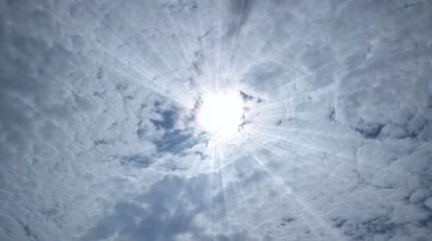 God ray lights behind the clouds Stock Footage 49893635