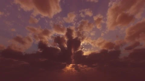 God ray sunset clouds 4k Stock Footage 238771866