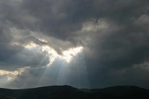 God rays Stock Photos