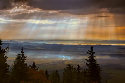 God rays Stock Photos