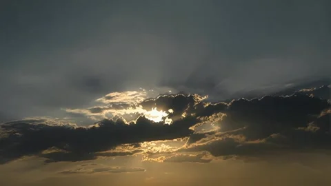 GOD-RAYS Timelapse Sunset, enhanced-film Stock Footage 304991779