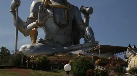 God Shiva in Murudeshwar Stock Footage 22428744