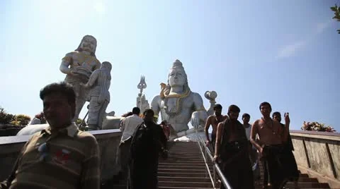God Shiva in Murudeshwar Stock Footage 22428771