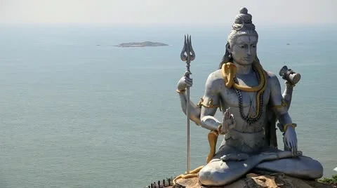 God Shiva in Murudeshwar Stock Footage 22433037