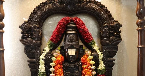 God Statue in a Temple Stock Footage 86701534