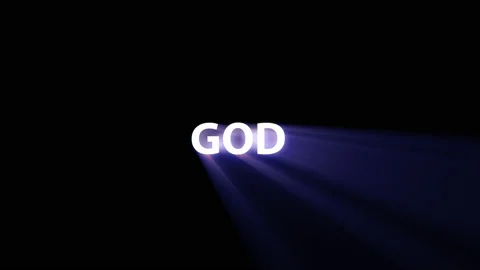 GOD text with alpha chanel in 4k format Stock Footage 96414576