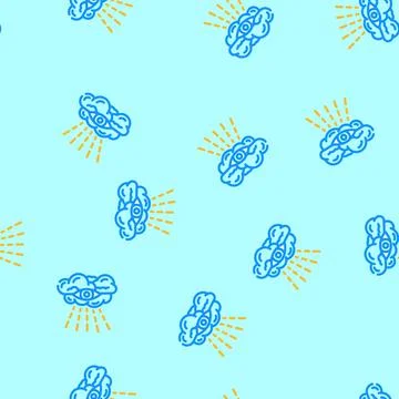God unsolved mystery vector seamless pattern Stock Illustration