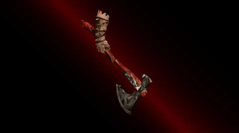 God of war Axe carrying hand. Stock Illustration