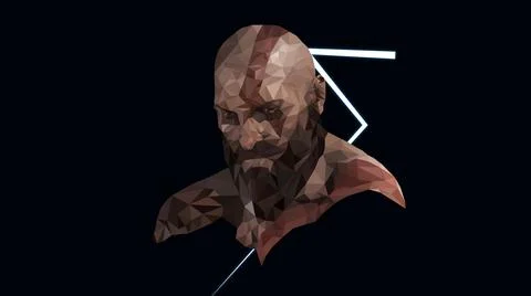 God Of War High Quality Art. Stock Illustration