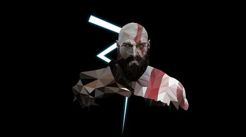 God of war illustration. Stock Illustration