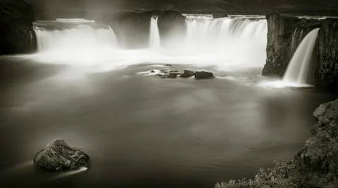 Godafoss, a beautiful waterfall 写真素材