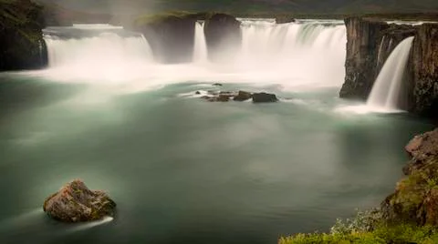 Godafoss, a beautiful waterfall Stock Photos