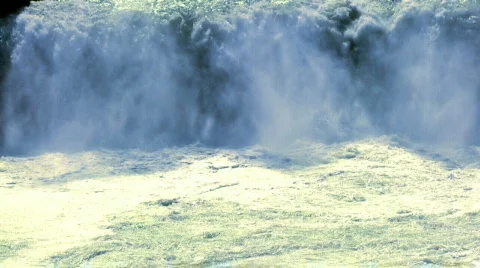 Godafoss Waterfall  Stock Footage 484362