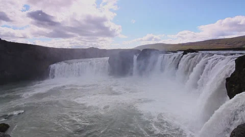 Godafoss waterfall Stock Footage 29070328
