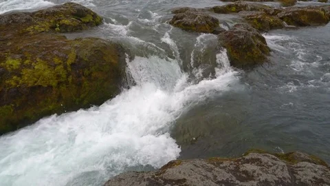 Godafoss Waterfall Stock Footage 73265979