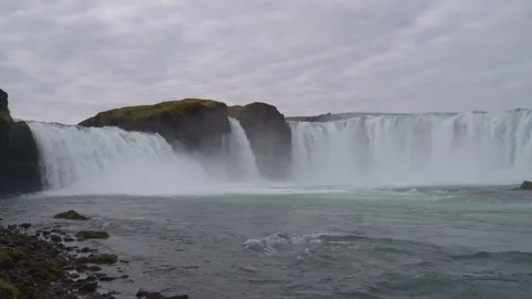 Godafoss Waterfall Stock Footage 73266005
