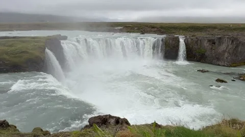 Godafoss waterfall Stock Footage 328227156