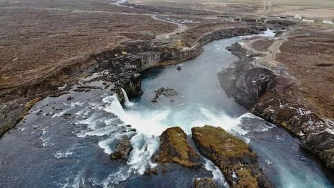 Godafoss waterfall Stock Photos