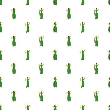 Goddess demeter pattern representing agriculture and fertility Stock Illustration