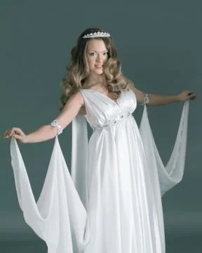Like goddess in  diadem Stock Photos
