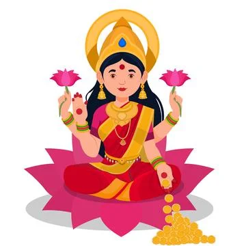 Goddess Lakshmi Stock Illustration