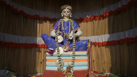 Goddess Saraswati, Howrah, India Stock Footage 170801280