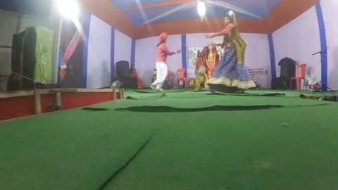 Goddess Vaishno Devi Performance On The Stage By Indian Dancers Stock Footage 172122126