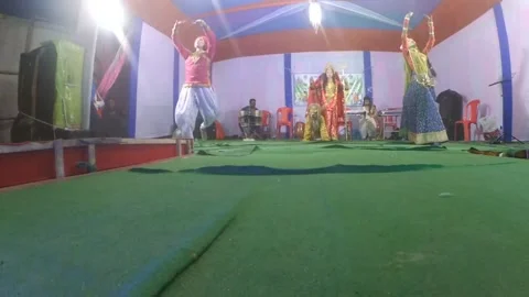Goddess Vaishno Devi Performance On The Stage By Indian Dancers Stock Footage 172190386