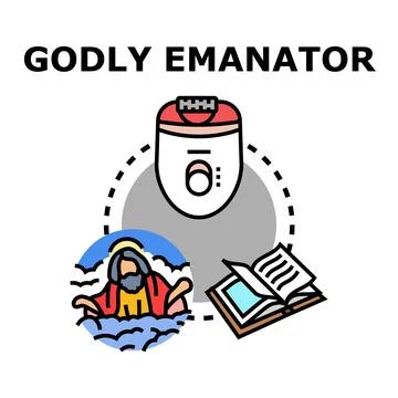 Godly emanator concept showing religious inspiration and personal care Stock Illustration