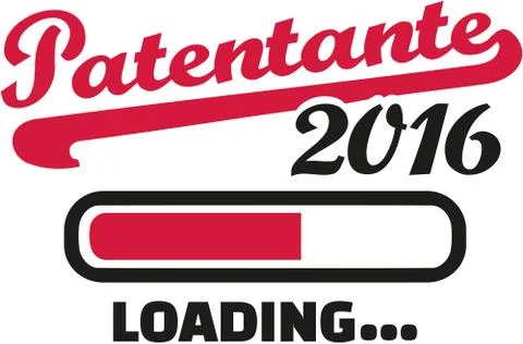 Godmother 2016 loading bar german Stock Illustration