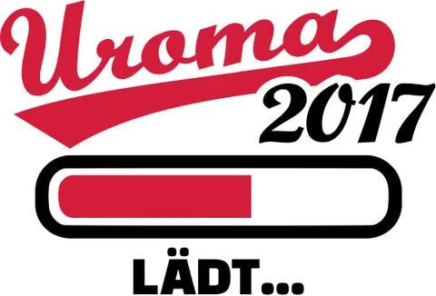 Godmother 2017 is loading. German. Stock Illustration