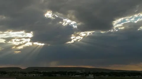 Godrays in Wells, Nevada Video stock 11815730