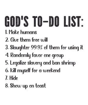 God's To-do List Stock Illustration