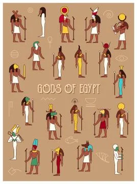 Gods of Egypt Stock Illustration