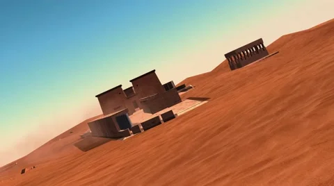 Gods of Egypt - Zoom Through the Temple of Philae Stock-Footage 64871308