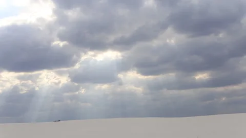 God's light from the sky over the desert Stock Footage 237335184