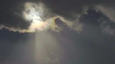 Gods Love Shining Forth from Behind Storm Clouds Stock Footage 22546575