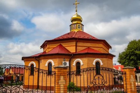 God's new brick temple, newly built Stock Photos