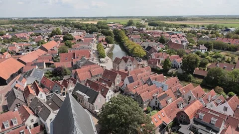 Goederede town from above static 스톡 동영상 341622664