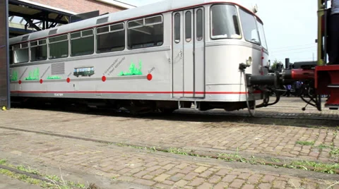 GOES, THE NETHERLANDS - MAY 31 2014: Railway to the past 2014. Stock Footage 38965399