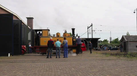 GOES, THE NETHERLANDS - MAY 31 2014: Railway to the past 2014. Stock Footage 38992398