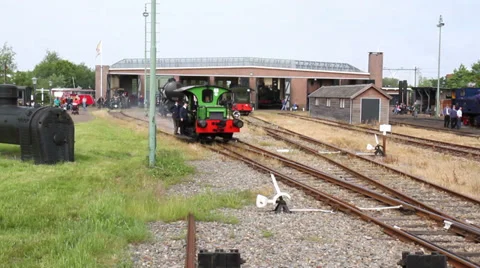 GOES, THE NETHERLANDS - MAY 31 2014: Railway to the past 2014. Stock Footage 39076775