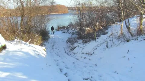 Goes from the river Stock-Footage 12410508