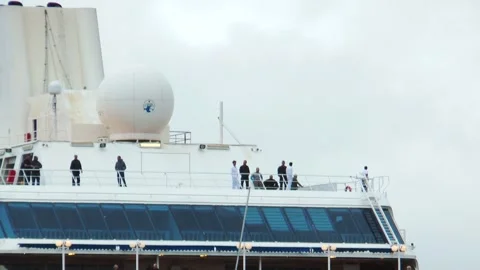 Goes to sea on a cloudy summer evening. Stock Footage 340777780