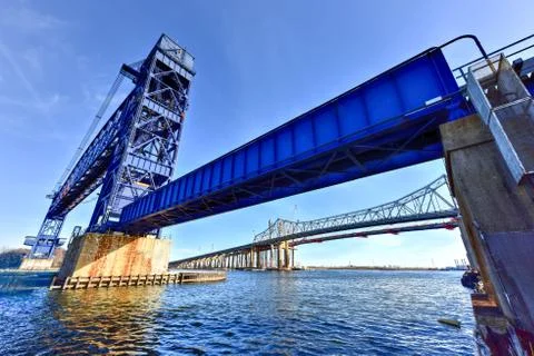 Goethals Bridge and Arthur Kill Vertical Lift Bridge Foto stock